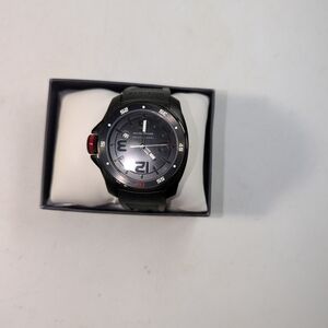 Tommy Hilfiger Black and Silver Men's Watch